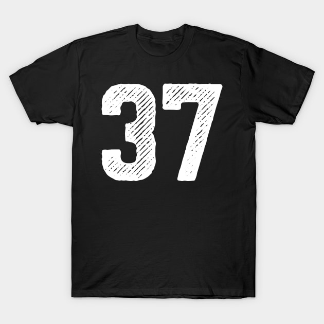 Rough Number 37 T-Shirt by colorsplash